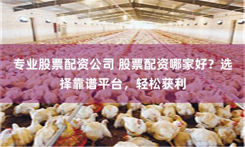 专业股票配资公司 股票配资哪家好？选择靠谱平台，轻松获利